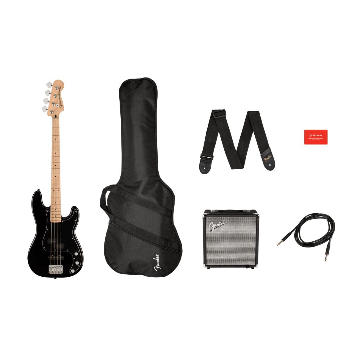 Squier Affinity Precision Bass PJ Pack Maple Black Pack