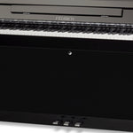 Feurich 115 Premiere Upright Piano; Polished Black Chrome Fittings