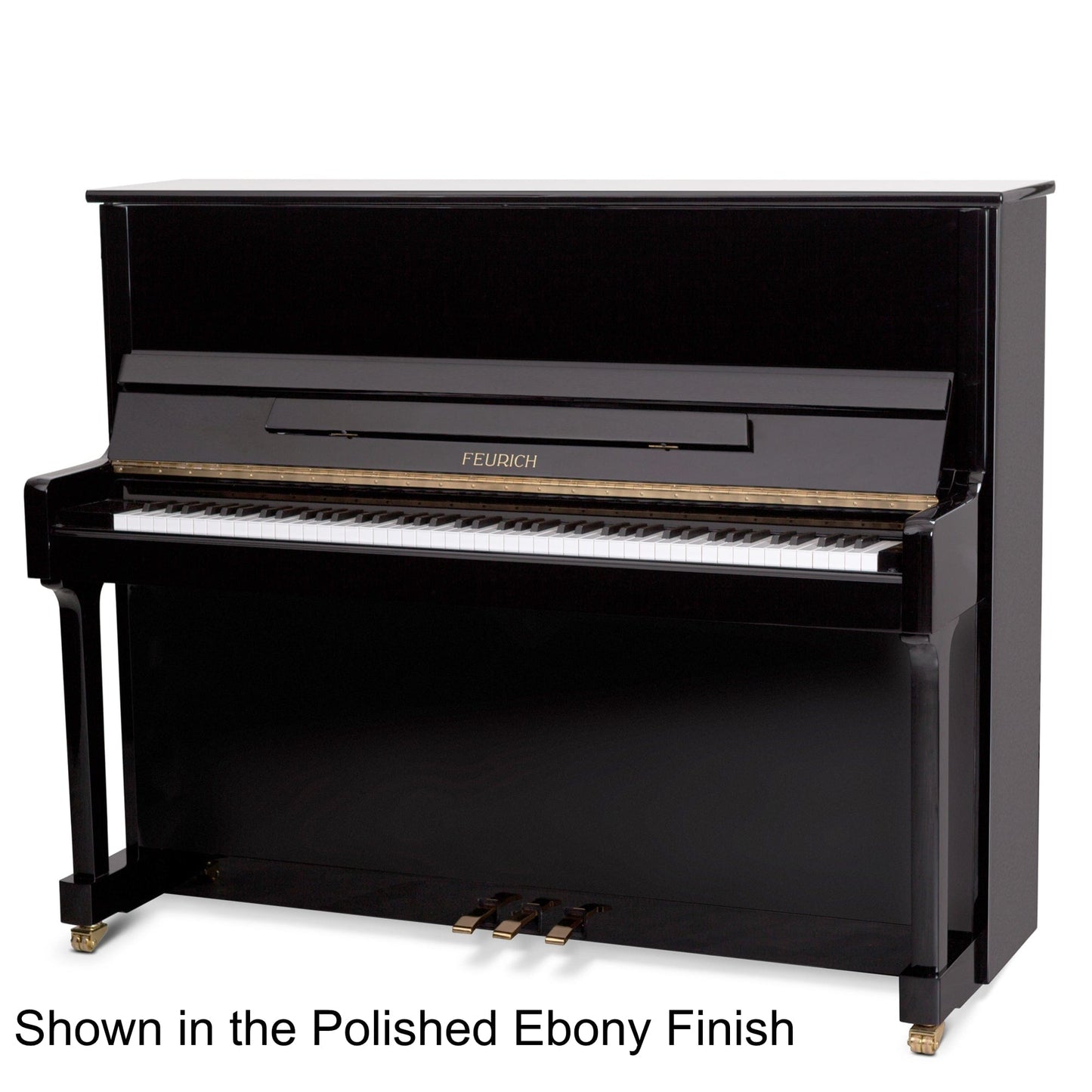 Feurich 122 Universal Upright Piano; Satin Black