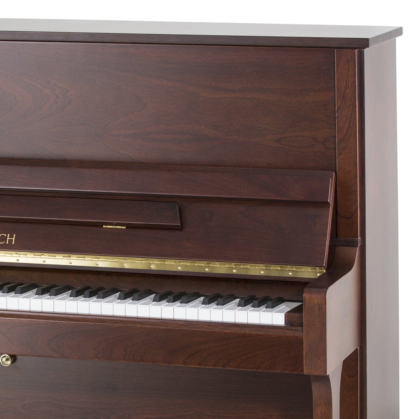 Feurich 122 Universal Upright Piano; Walnut Satin