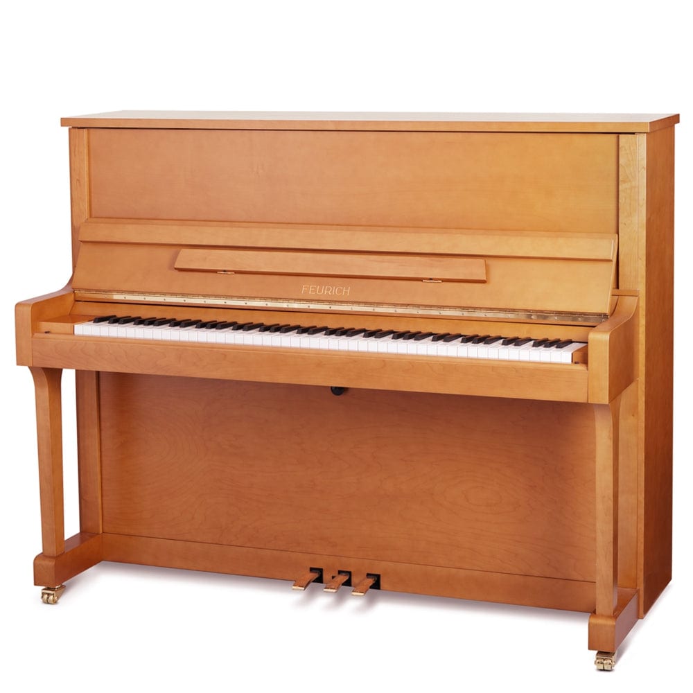 Feurich 122 Universal Upright Piano; Cherry Satin