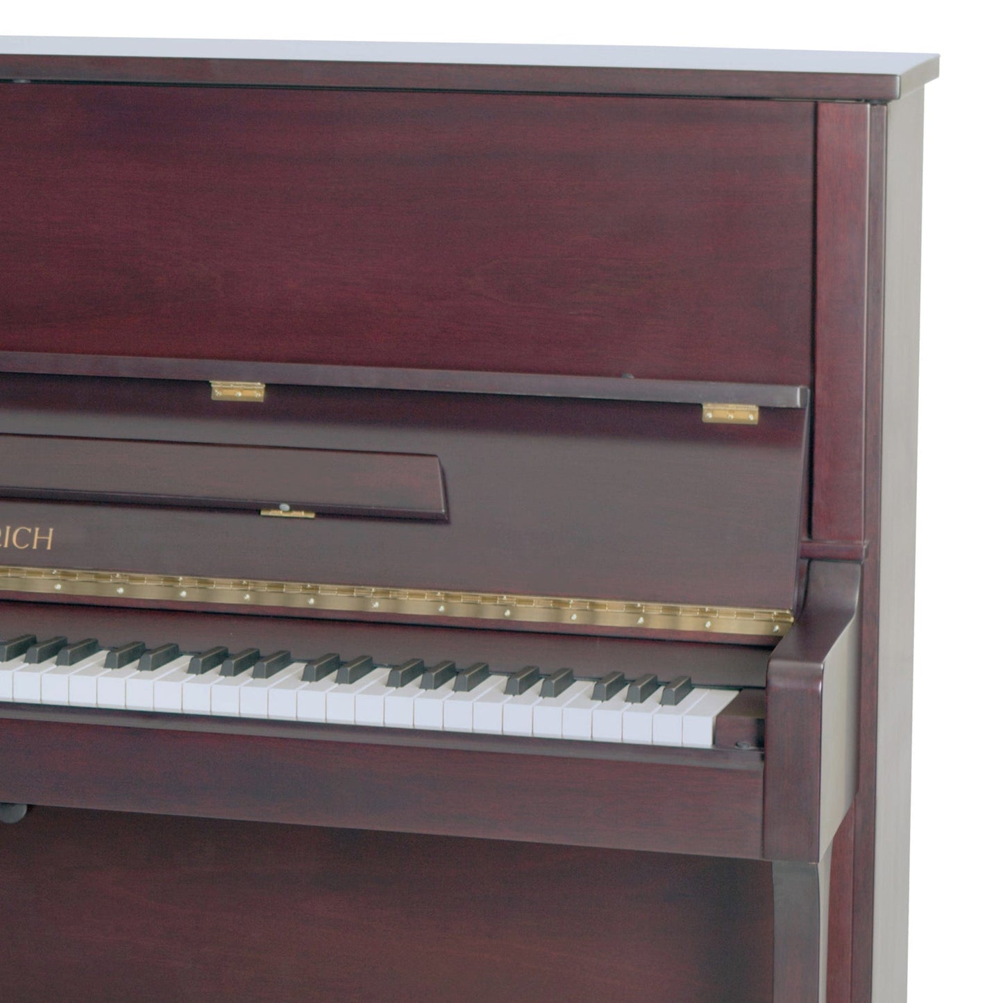 Feurich 122 Universal Upright Piano; Bordeaux Satin