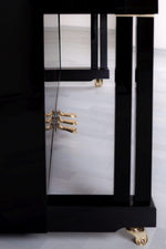 Feurich 125 Design Upright Piano; Polished Black