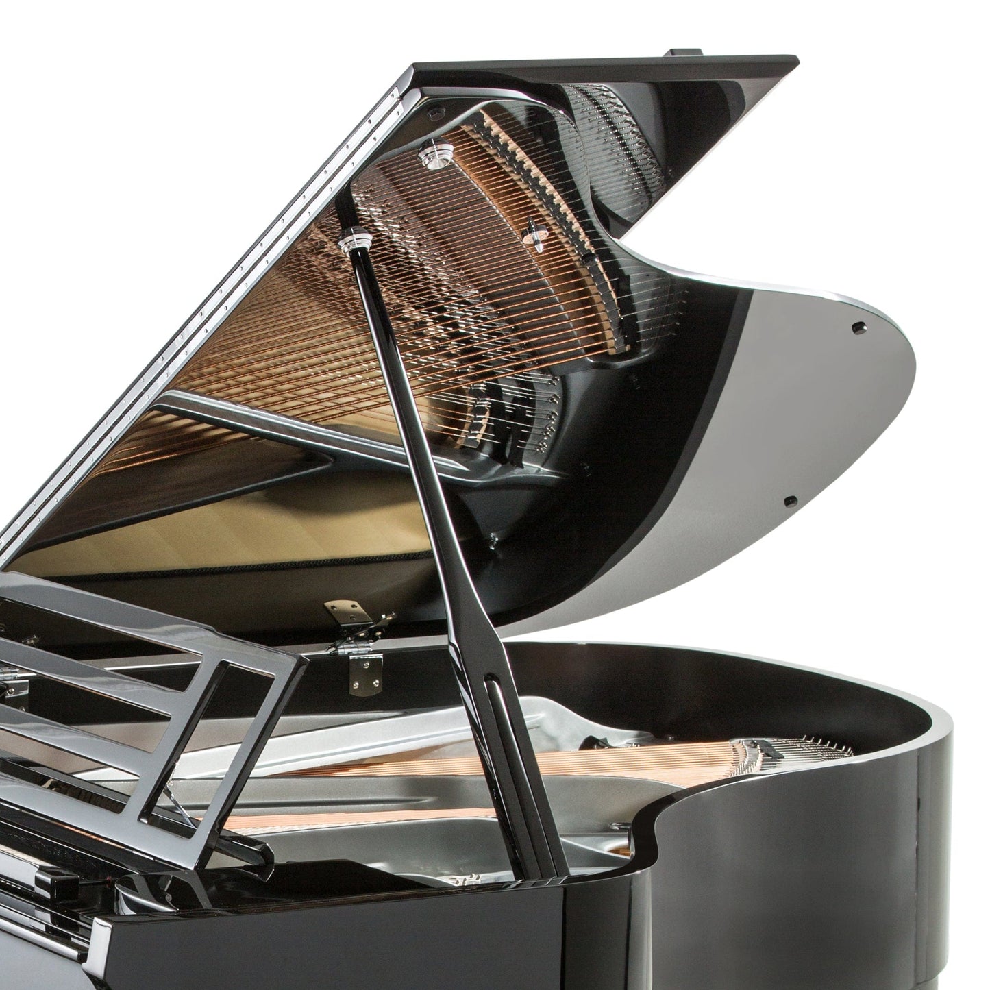Feurich 179 Dynamic II Grand Piano; Polished Black With Silver Fittings