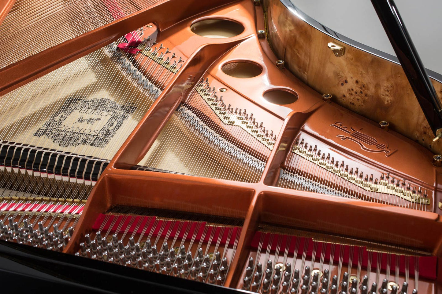 Feurich 179 Dynamic II Grand Piano; Polished Bordeaux