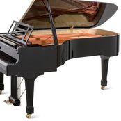 Feurich 218 Concert I Grand Piano; Polished Black with Brass Fittings