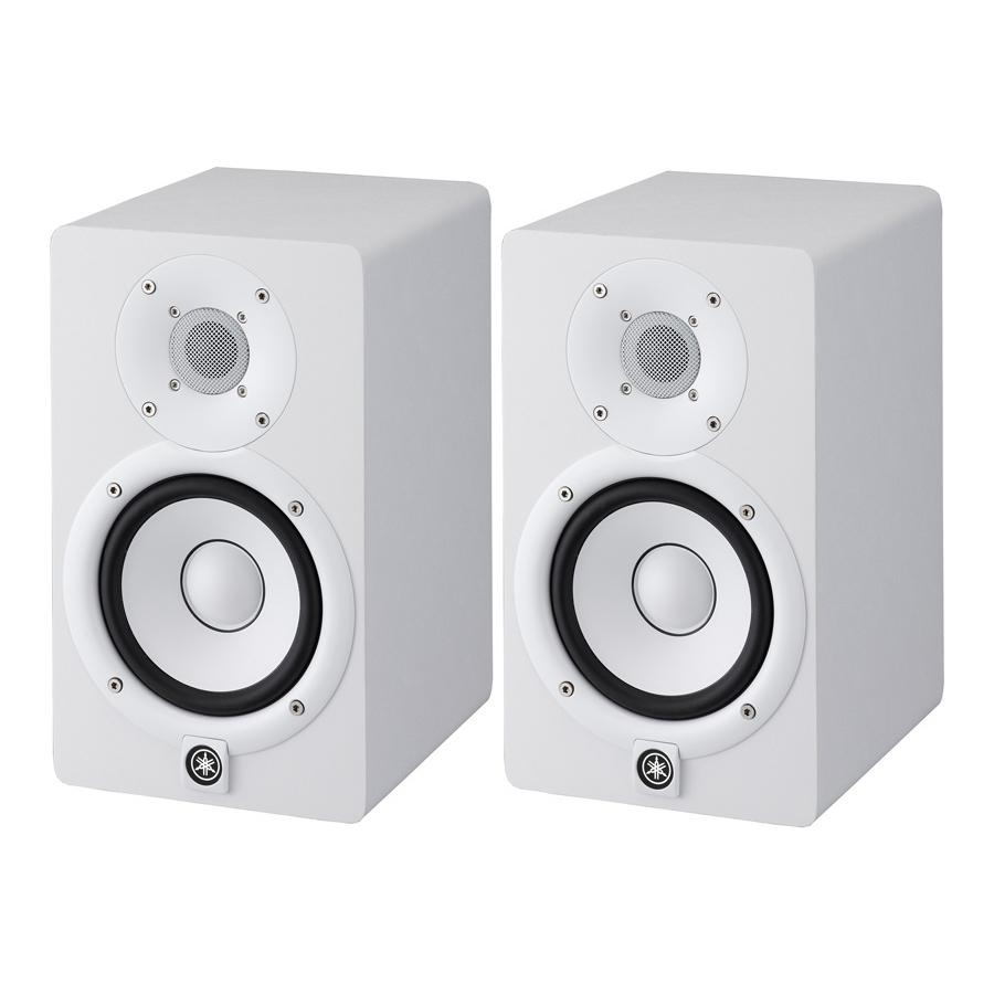 Yamaha HS5 Studio Monitor Speakers Pair; White With FREE Jack Cables & TW-E3B Earbuds Offer