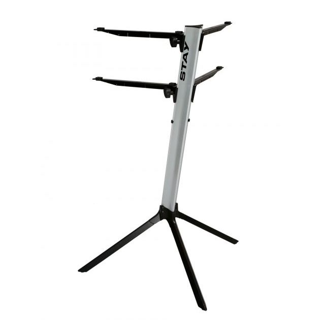 STAY Keyboard Stand SLIM 1100/02 Two Tier With Carry Bag; Silver