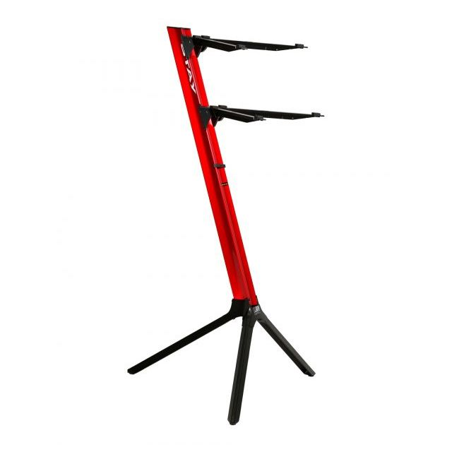 STAY Keyboard Stand SLIM 1100/02C Two Tier Curved Top With Carry Bag; Red