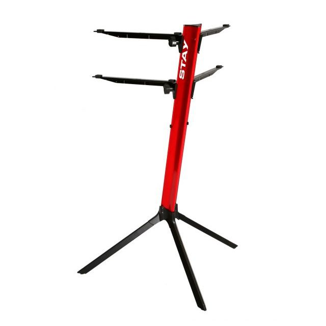 STAY Keyboard Stand SLIM 1100/02C Two Tier Curved Top With Carry Bag; Red