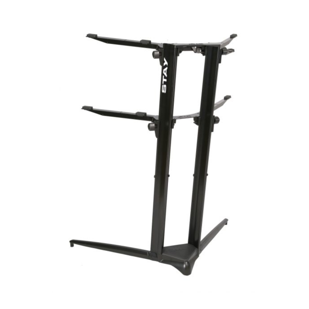 STAY Keyboard Stand PIANO 1200/02 Two Tier Heavy Duty With Carry Bag; Black
