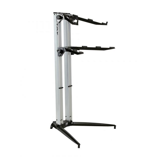 STAY Keyboard Stand PIANO 1200/02 Two Tier Heavy Duty With Carry Bag; Silver