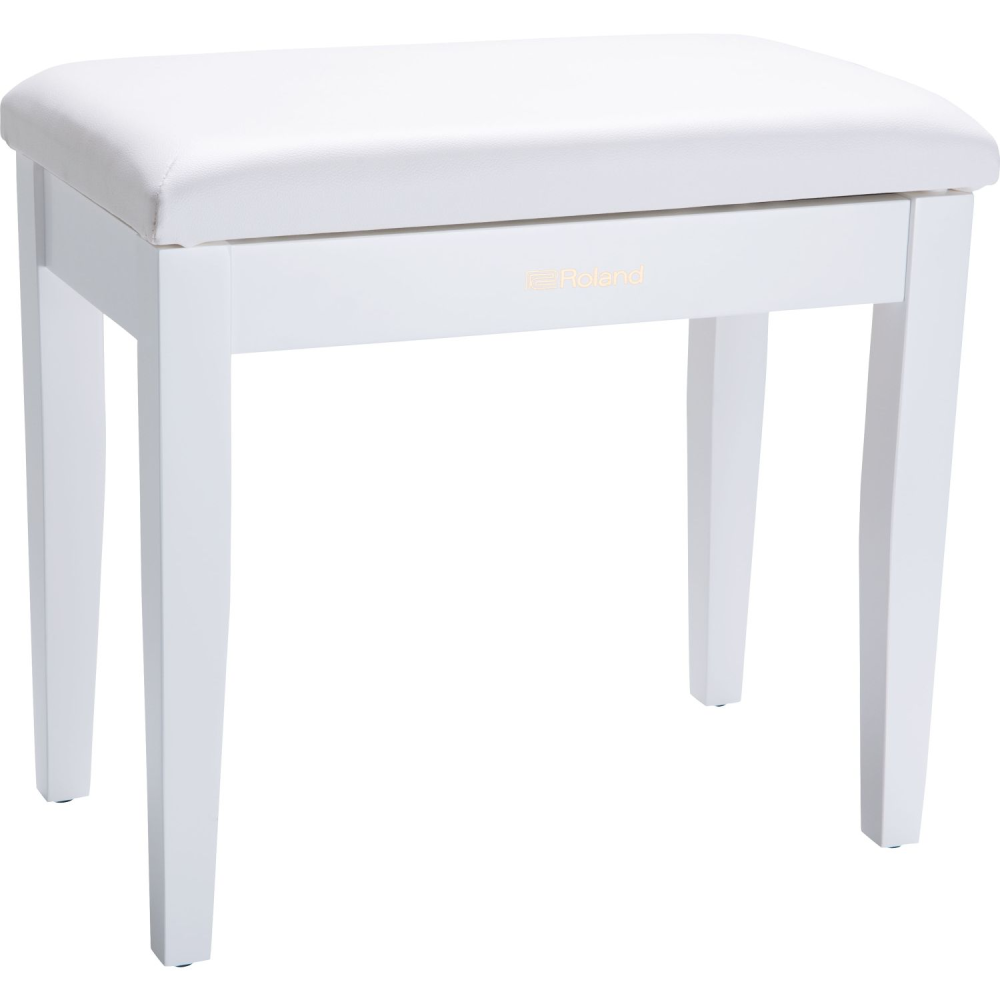 Roland RPB-100WH Piano Bench; Satin White Vinyl Seat & Music Compartment