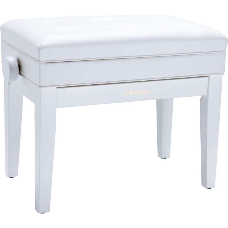 Roland RPB-400WH Piano Bench; Satin White Vinyl Seat