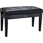 Roland RPB-D300BK Piano Bench; Duet Size Satin Black Vinyl Seat