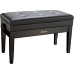 Roland RPB-D400PE Piano Bench; Duet Size Polished Ebony Vinyl Seat