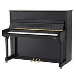 Perzina UP129 Upright Piano; Black Polished