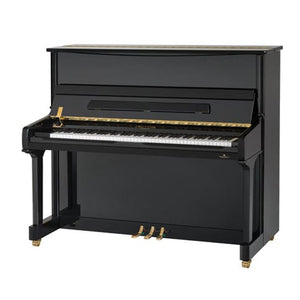 Perzina UP127 Upright Piano; Black Polished