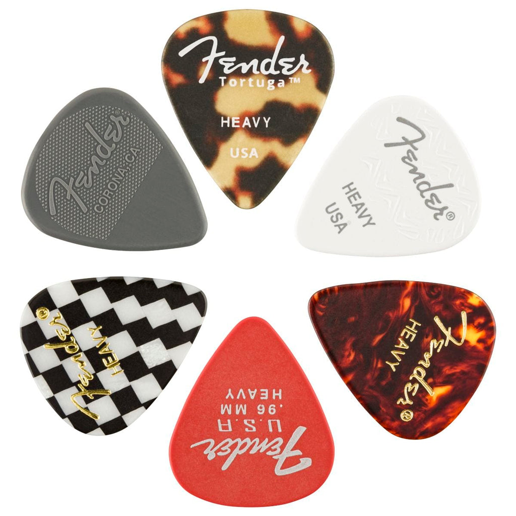 Fender 351 Shape Material Medley Heavy Picks 6 Pack | Bonners