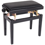 Nocturne Maestro Adjustable Height Piano Stool; Polished Black