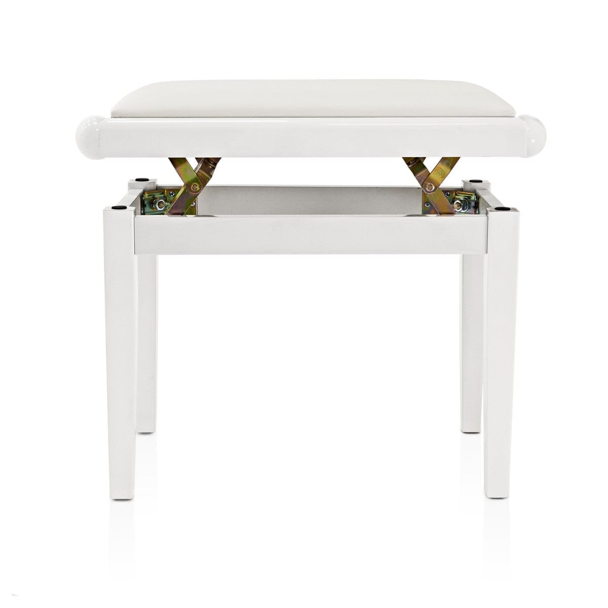 Nocturne Maestro Adjustable Height Piano Stool; Polished White