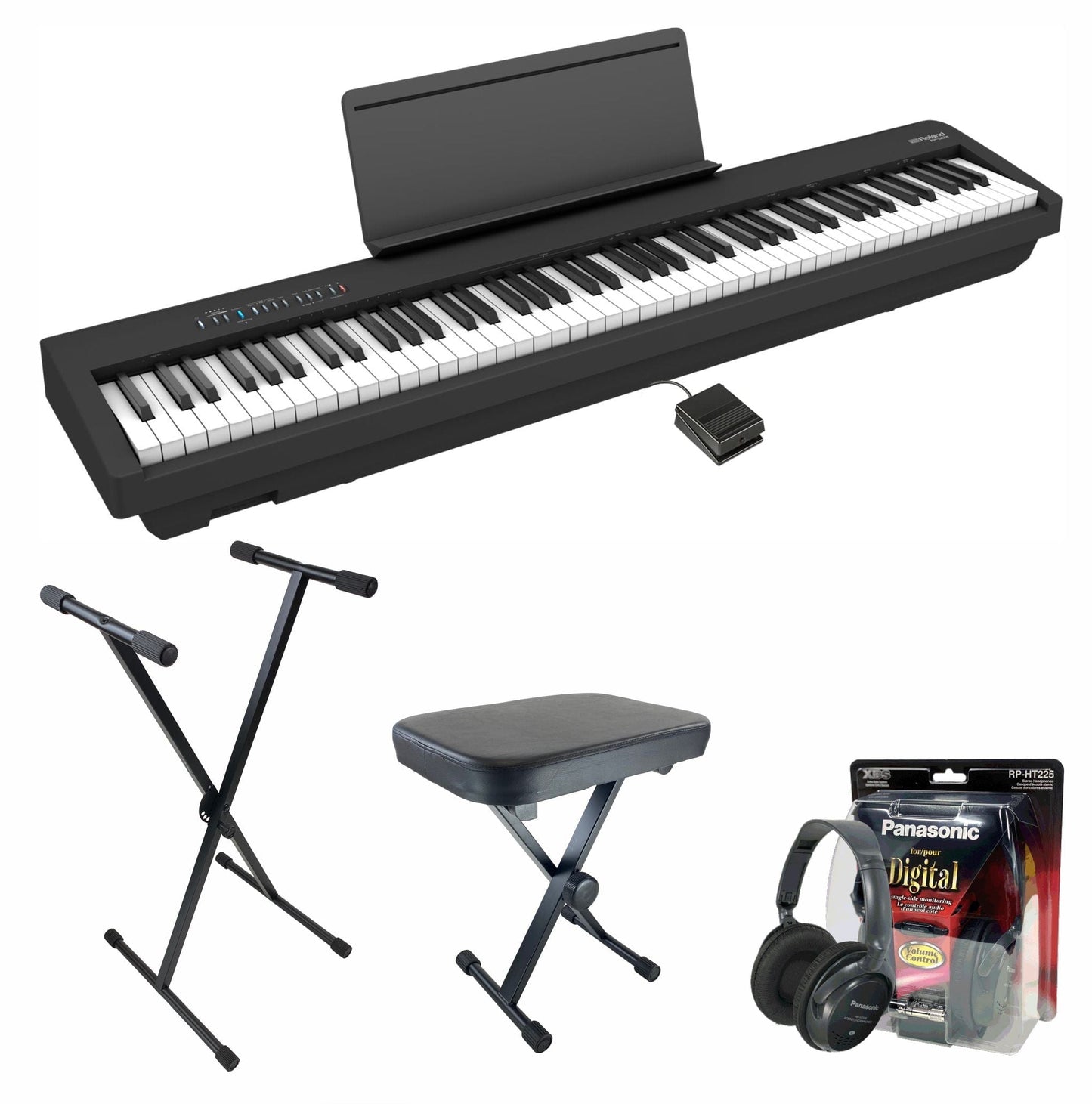 Roland FP30X Black Digital Piano Value Package