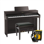Roland HP704 Dark Rosewood with Piano Stool & Roland RH200 Headphones