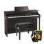 Roland HP704 Dark Rosewood with Piano Stool & Roland RH200 Headphones