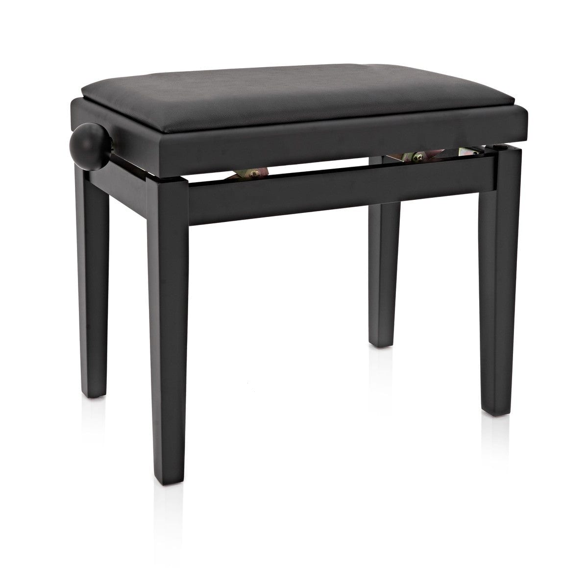 Nocturne Maestro Adjustable Height Piano Stool; Satin Black