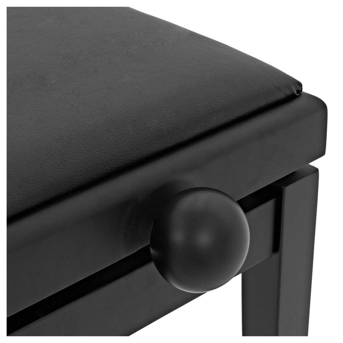 Nocturne Maestro Adjustable Height Piano Stool; Satin Black