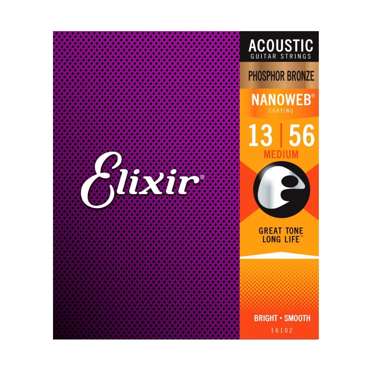 Elixir NanoWeb Phosphor Bronze Medium 13-56 Acoustic String Set