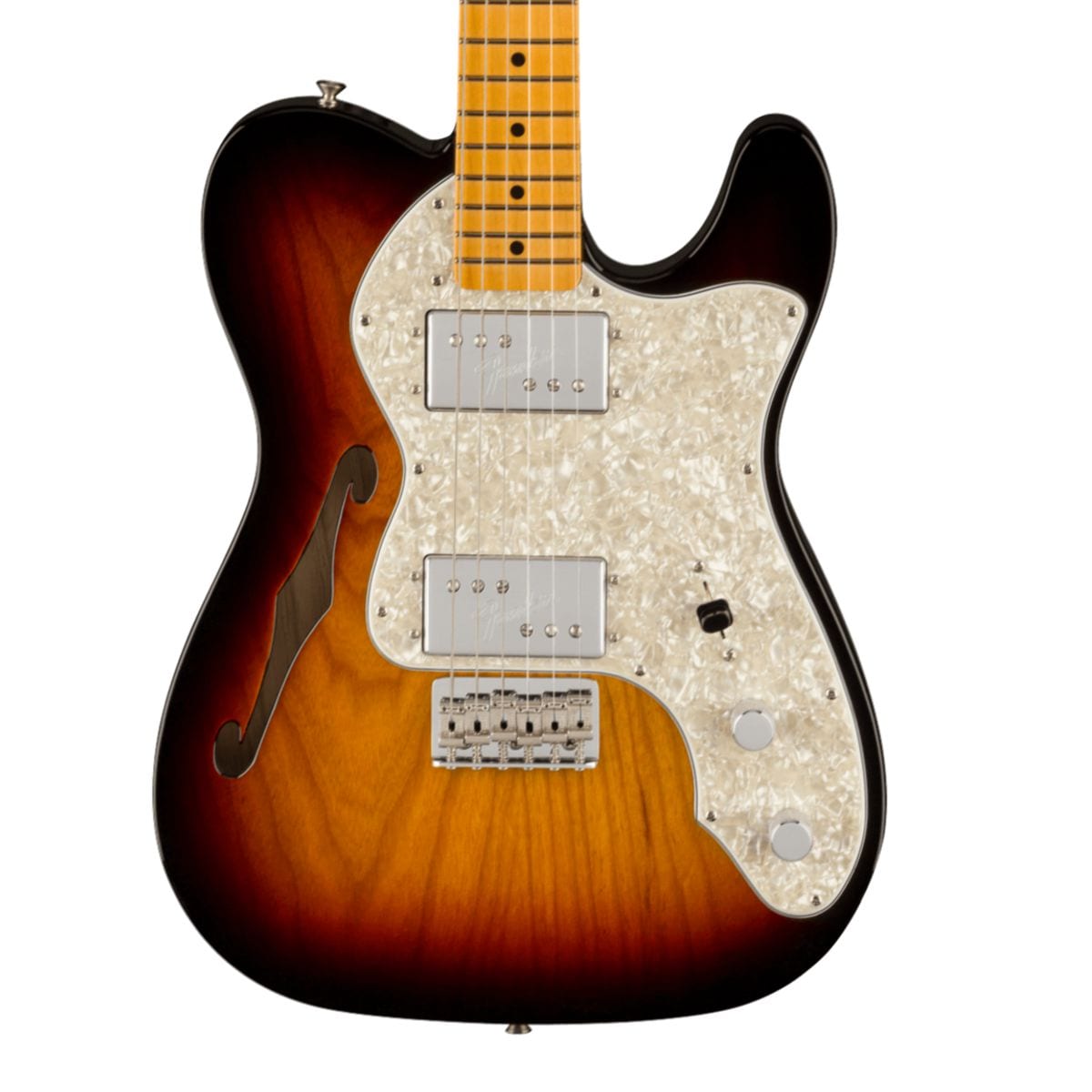 Fender American Vintage II 1972 Telecaster Thinline Maple 3 Colour Sunburst Guitar