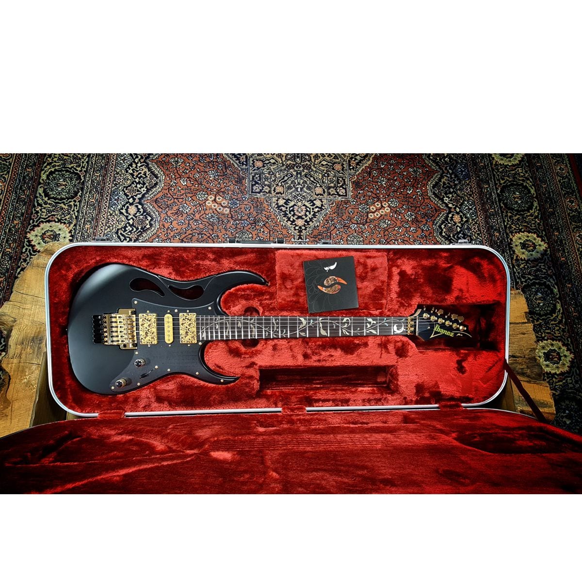 Ibanez Steve Vai Signature PIA Onyx Black Guitar