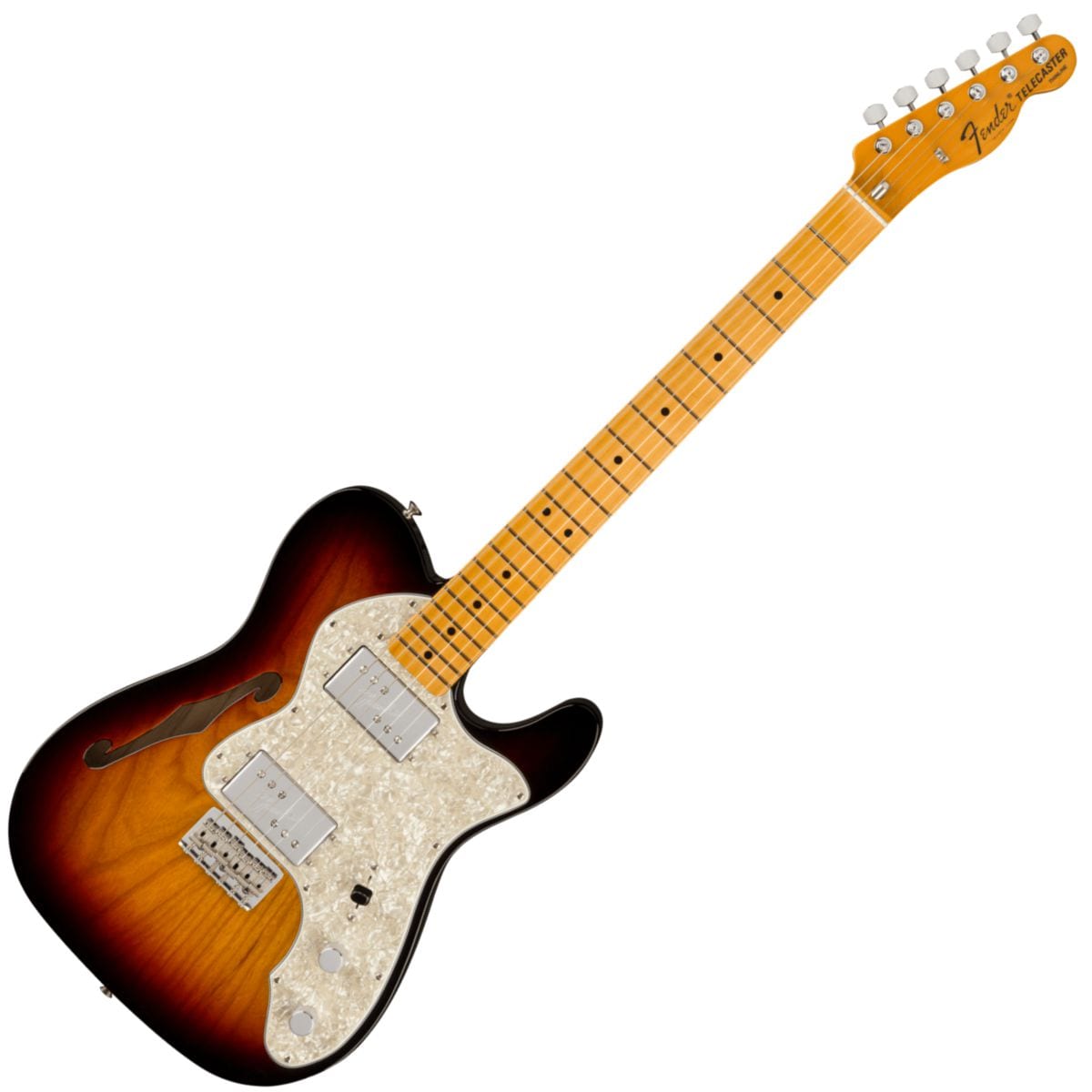 Fender American Vintage II 1972 Telecaster Thinline Maple 3 Colour Sunburst Guitar