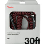 Fender Professional Series 30ft Red Tweed Coil Guitar Cable