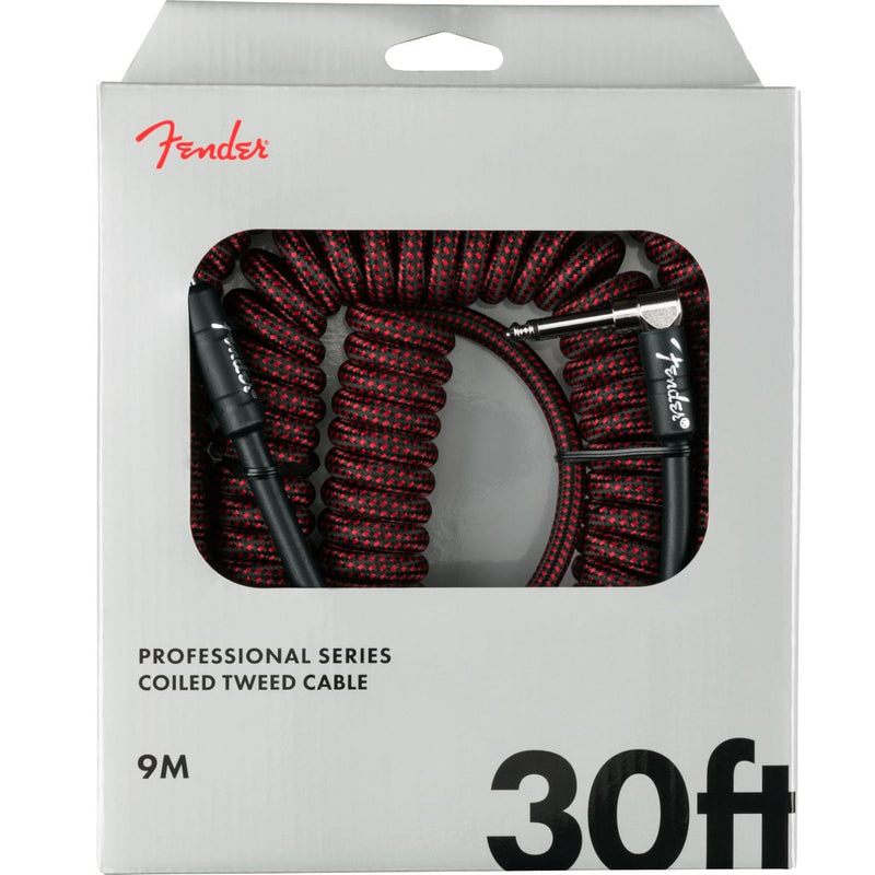 Fender Professional Series 30ft Red Tweed Coil Guitar Cable