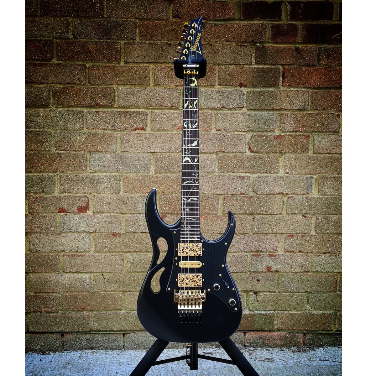 Ibanez Steve Vai Signature PIA Onyx Black Guitar