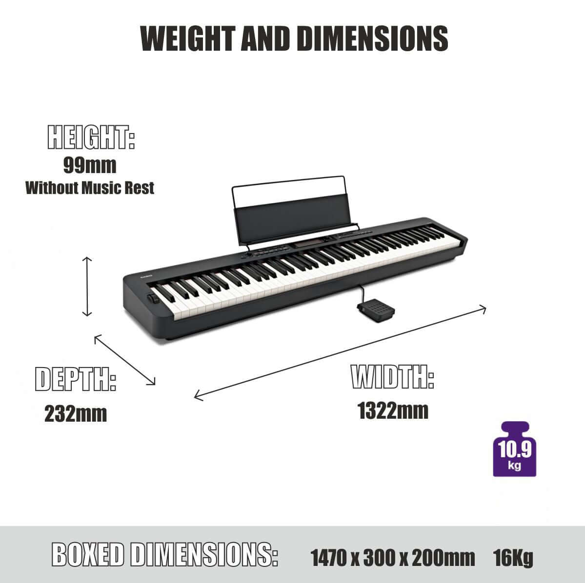 Casio CDP-S360 Digital Piano Home Package