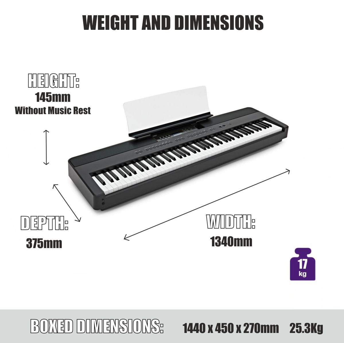 Kawai ES920 Digital Piano; White Value Package