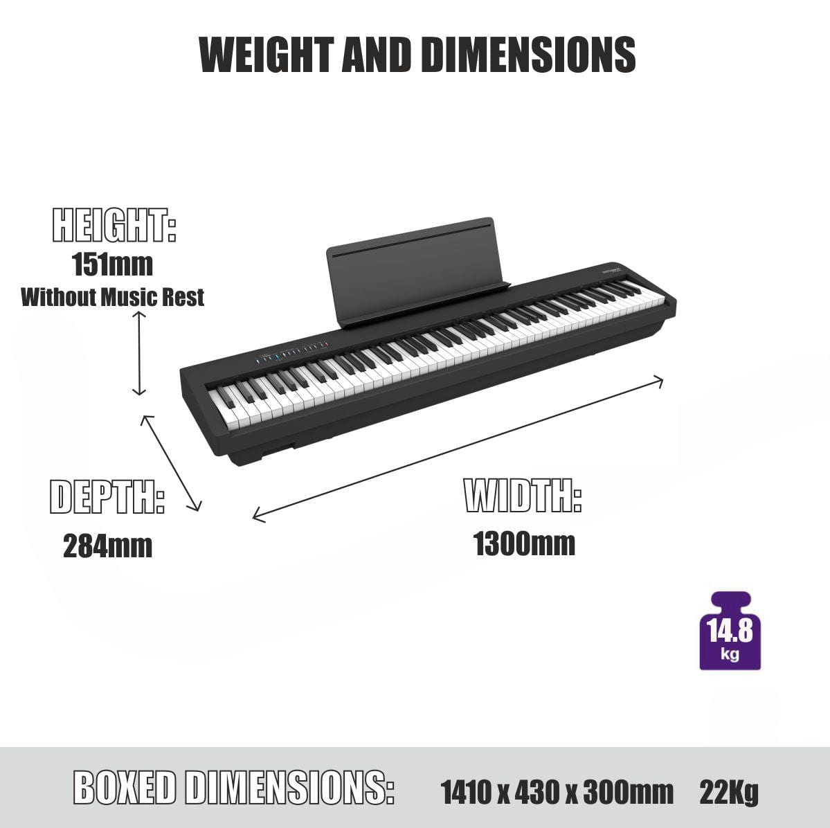 Roland FP30X Digital Piano; White