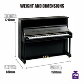 Yamaha U1 Upright Piano; Polished Ebony