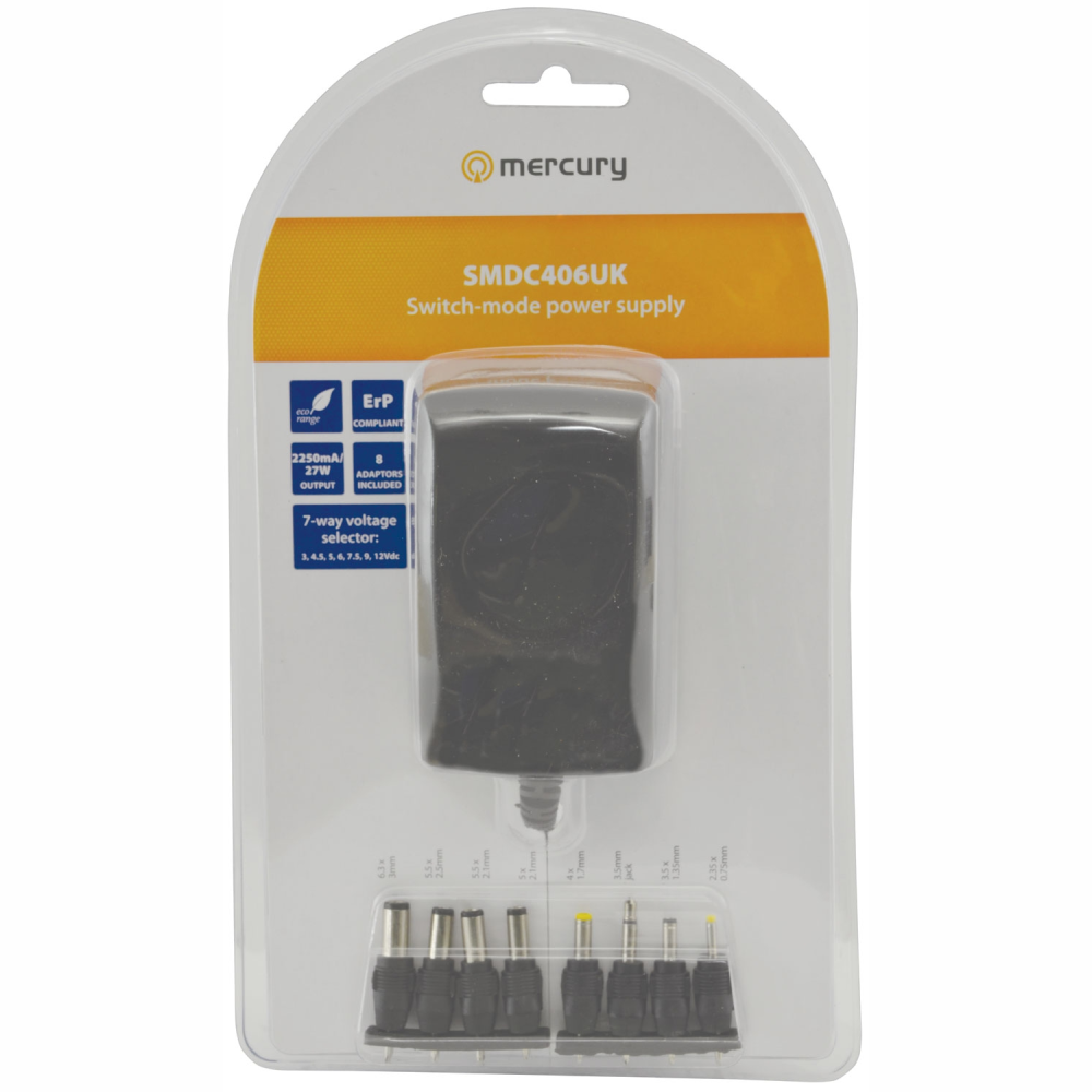 Mercury Energy Efficient UK Switch-mode Power Supply 2250mA