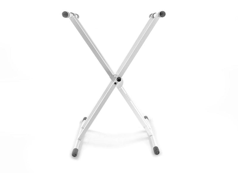 Keyboard Stand Deluxe Welded Double Braced X-Frame by Taurus Stands; White KXWD01W