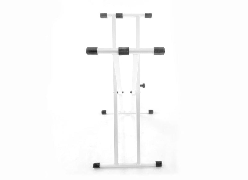 Keyboard Stand Deluxe Welded Double Braced X-Frame by Taurus Stands; White KXWD01W