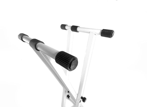 Keyboard Stand Deluxe Welded Double Braced X-Frame by Taurus Stands; White KXWD01W