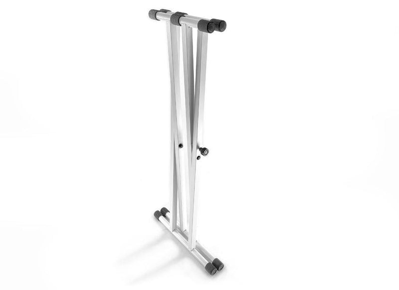 Keyboard Stand Deluxe Welded Double Braced X-Frame by Taurus Stands; White KXWD01W