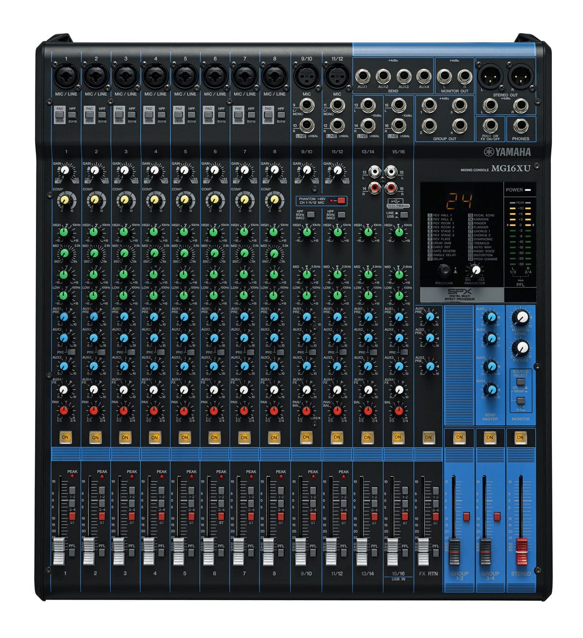 Yamaha MG16XU Mixer; 16 Inputs USB & FX