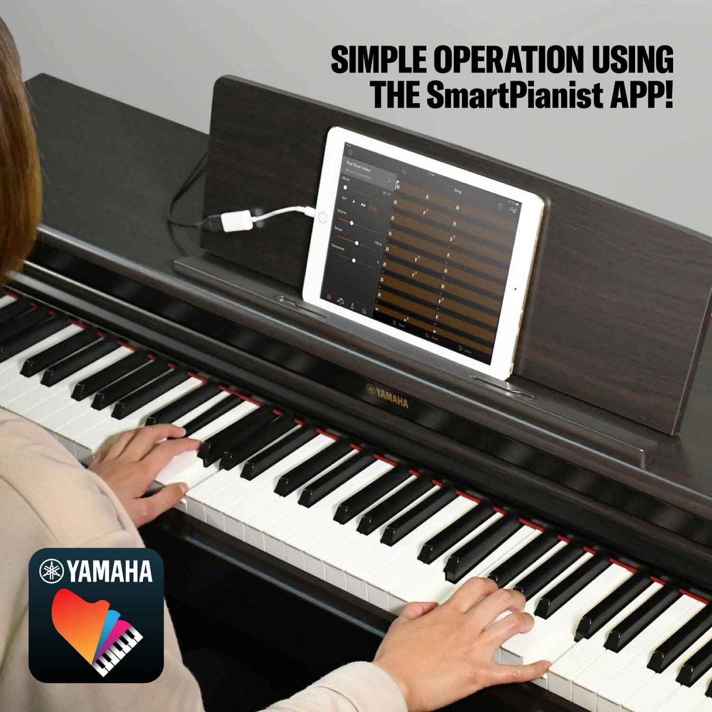 Yamaha YDP165 Arius Digital Piano; White Ash