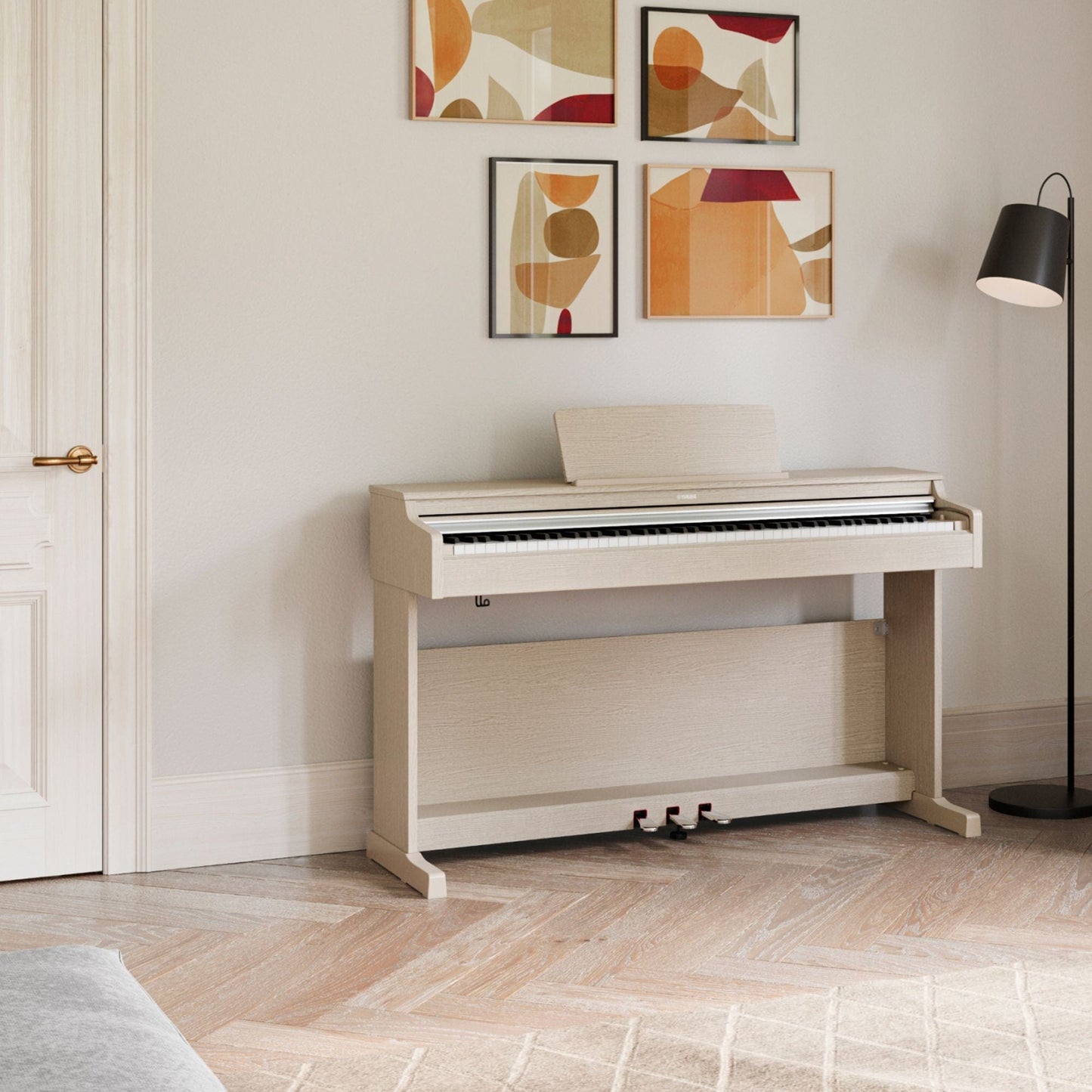 Yamaha YDP165 White Ash Branded Package