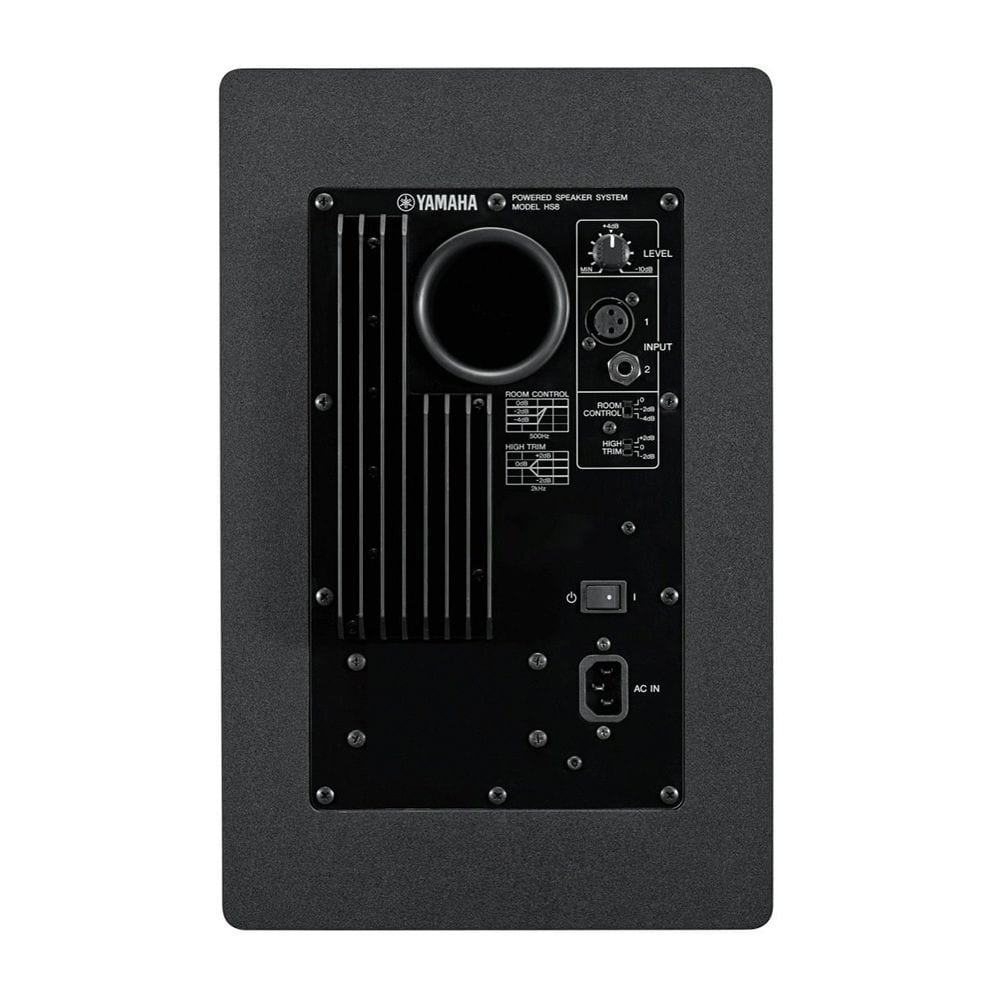 Yamaha HS8 Studio Monitor Speakers Pair; Black With FREE Jack Cables & TW-E3B Earbuds Offer